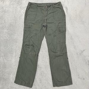 Dockers Pants Womens 10 Green Relaxed Fit Cargo Capri